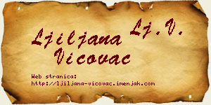 Ljiljana Vićovac vizit kartica